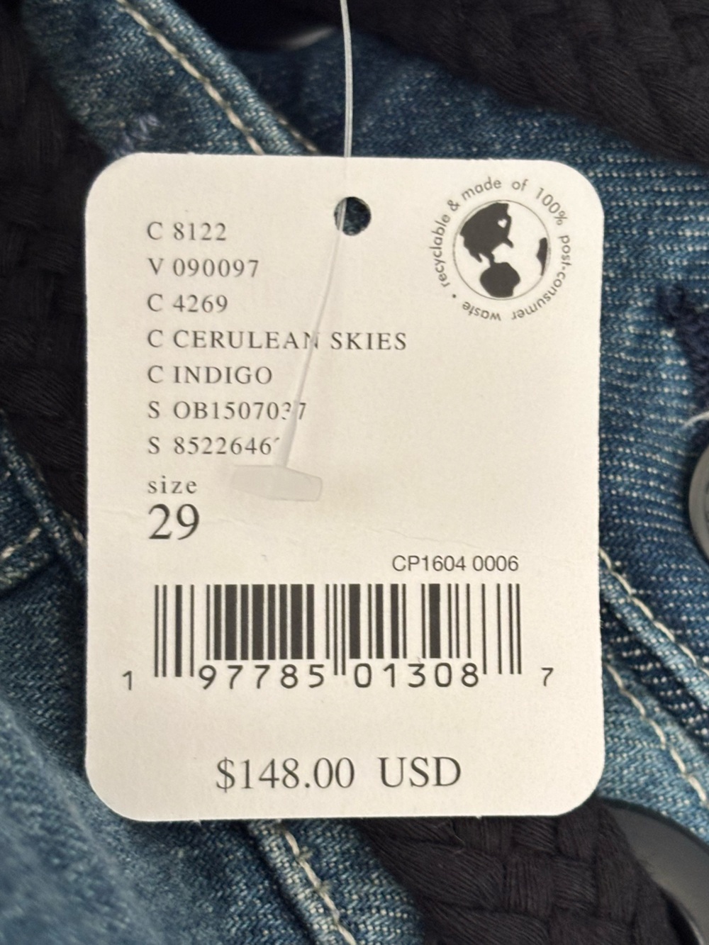 We The Free Moxie Pull-On Barrel Jeans Cerulean Skies 29 NWT Blue Faded Wash - Picture 16 of 16